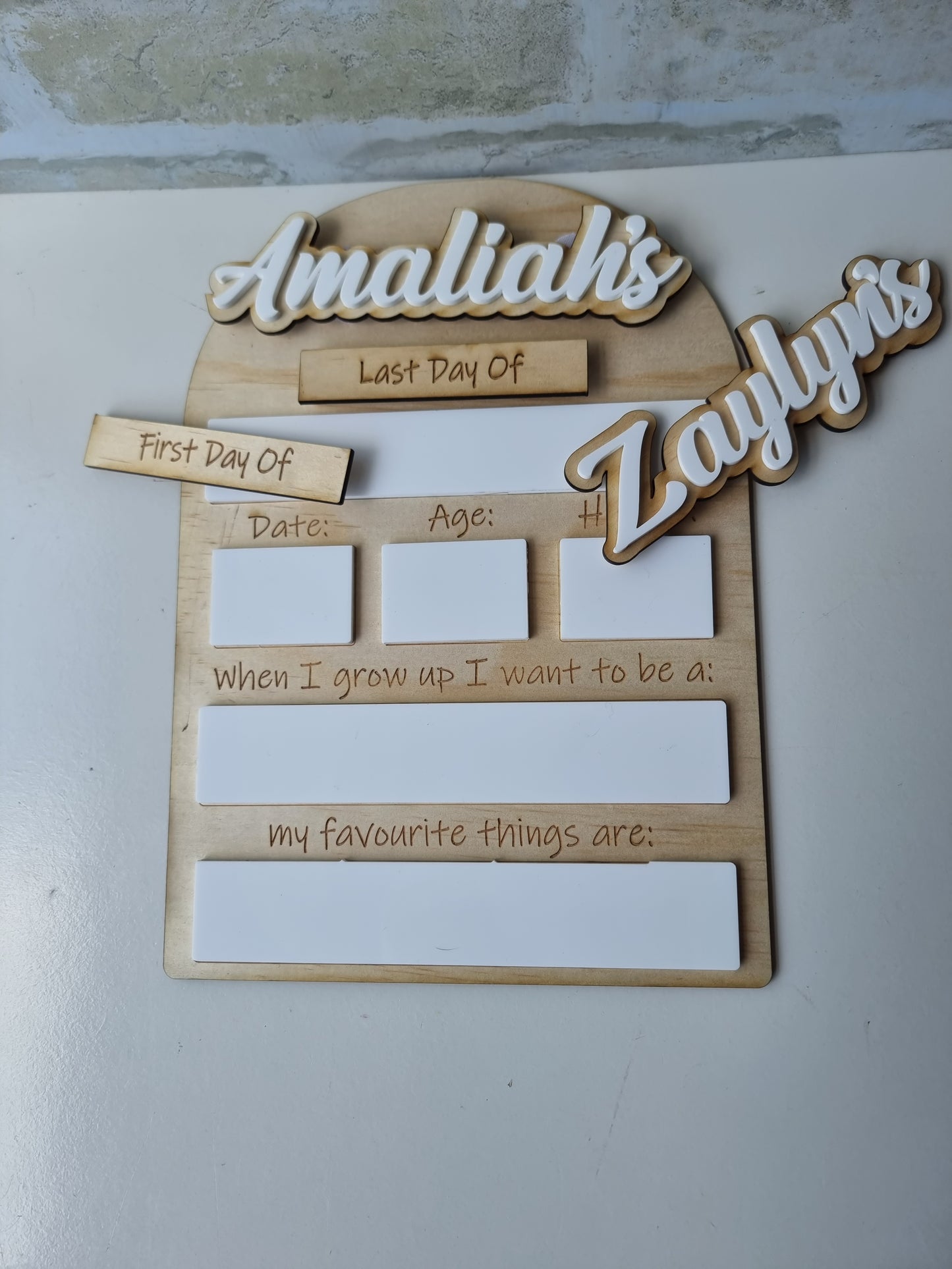 First/Last Day Multi Use Boards