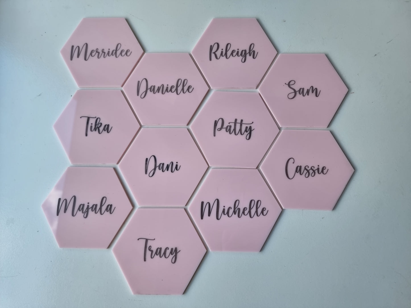 Name Placement Acrylic Hexigon