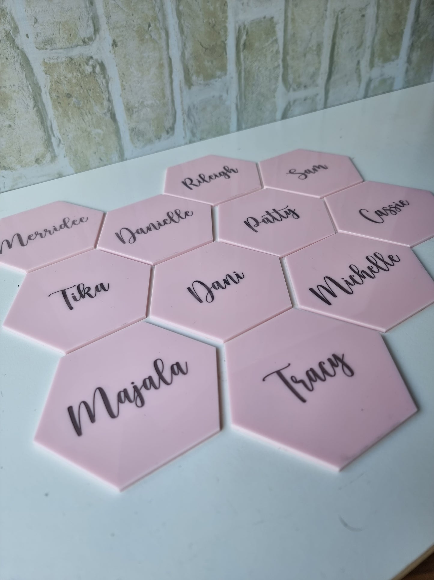 Name Placement Acrylic Hexigon
