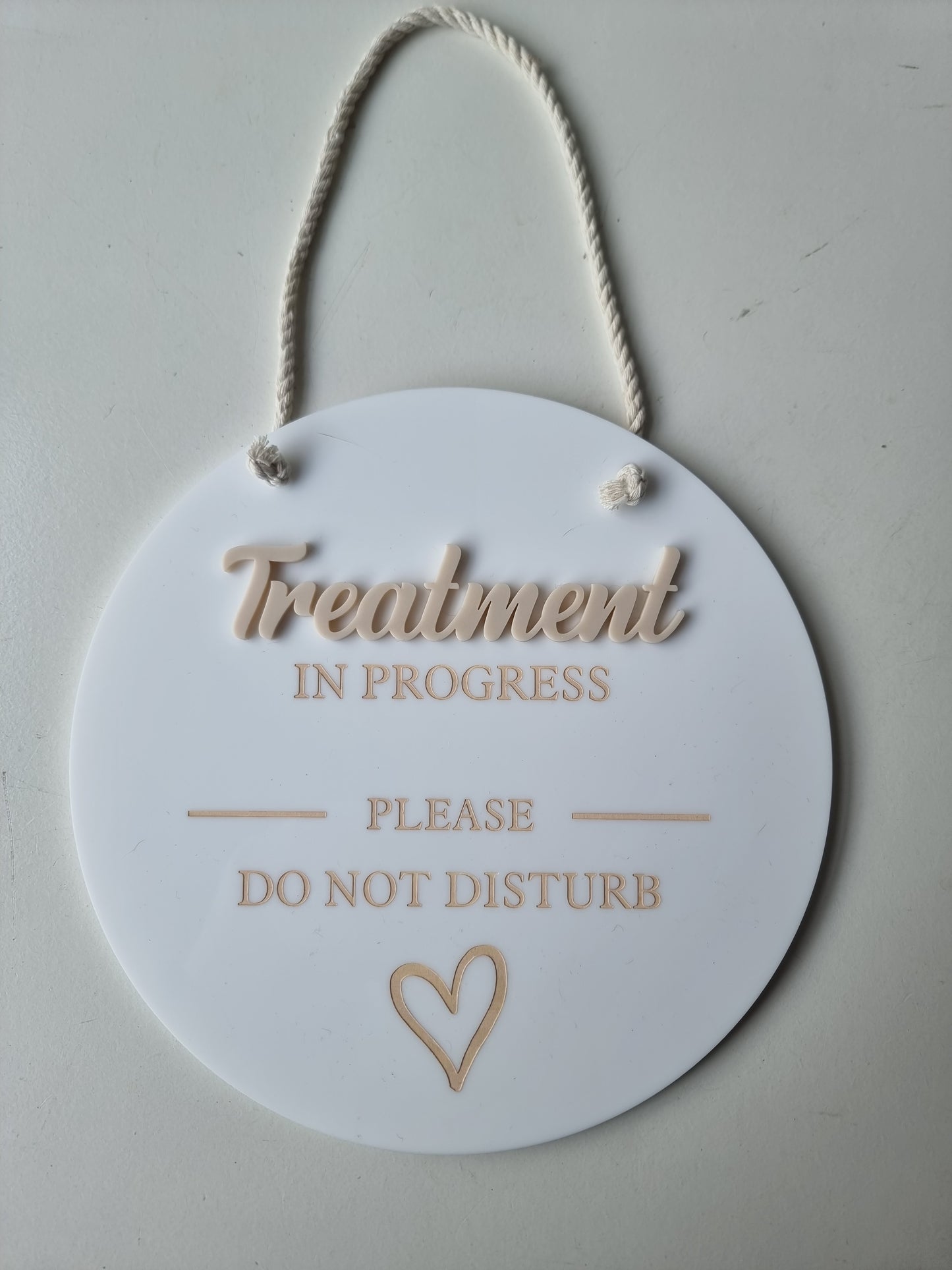 Door sign/treatment in progress