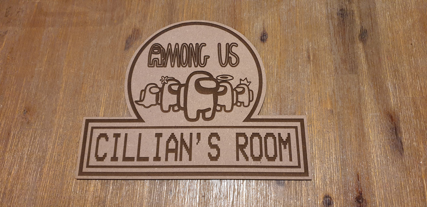 Among Us Door Sign