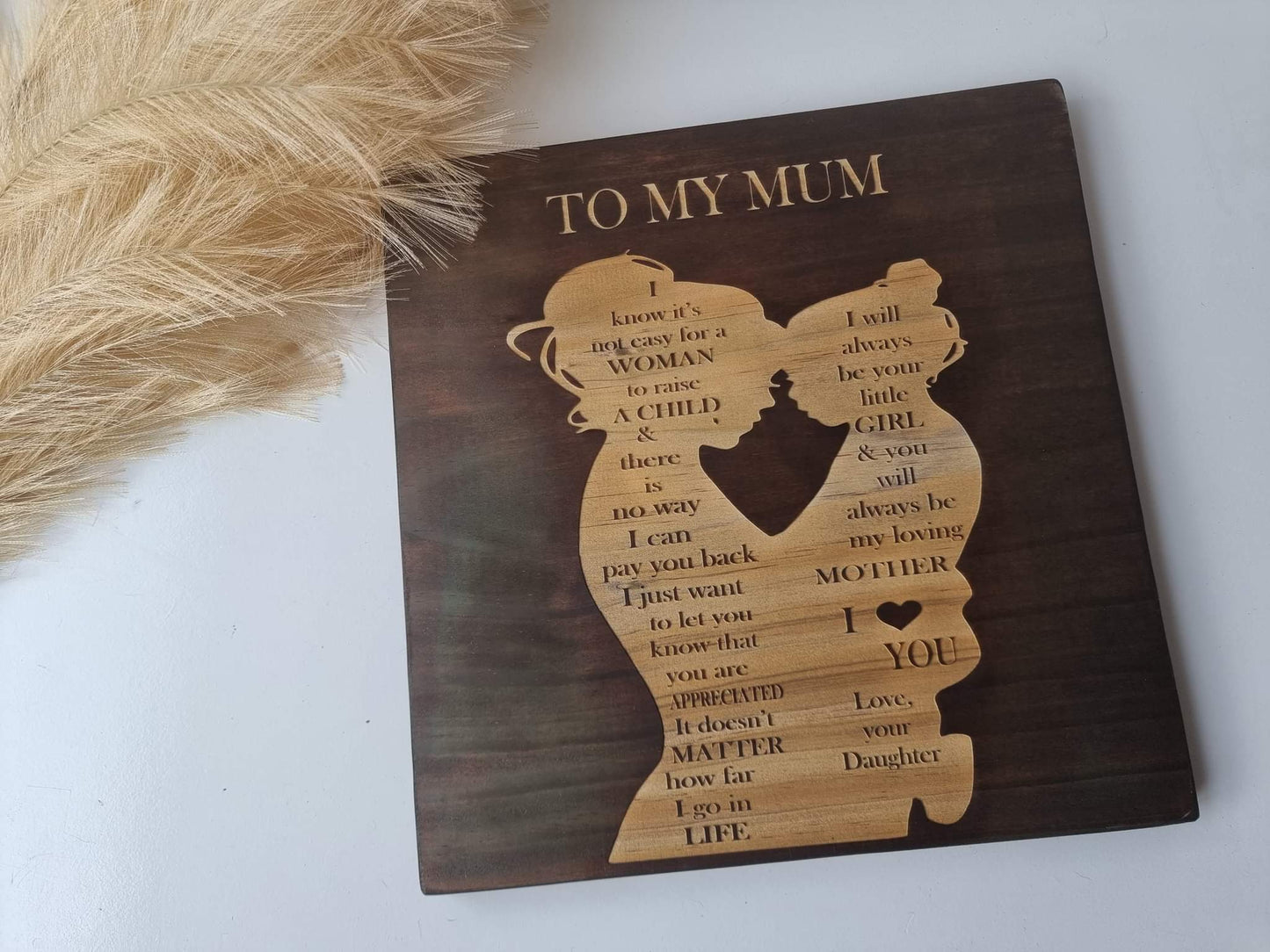 To My Mum Plaque