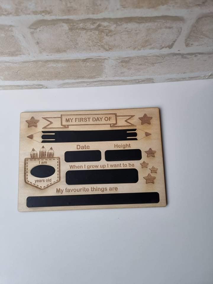 My First Day Plaque