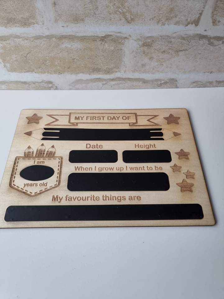 My First Day Plaque