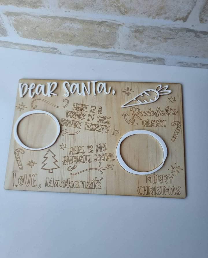 Santa's Christmas cookies and milk tray