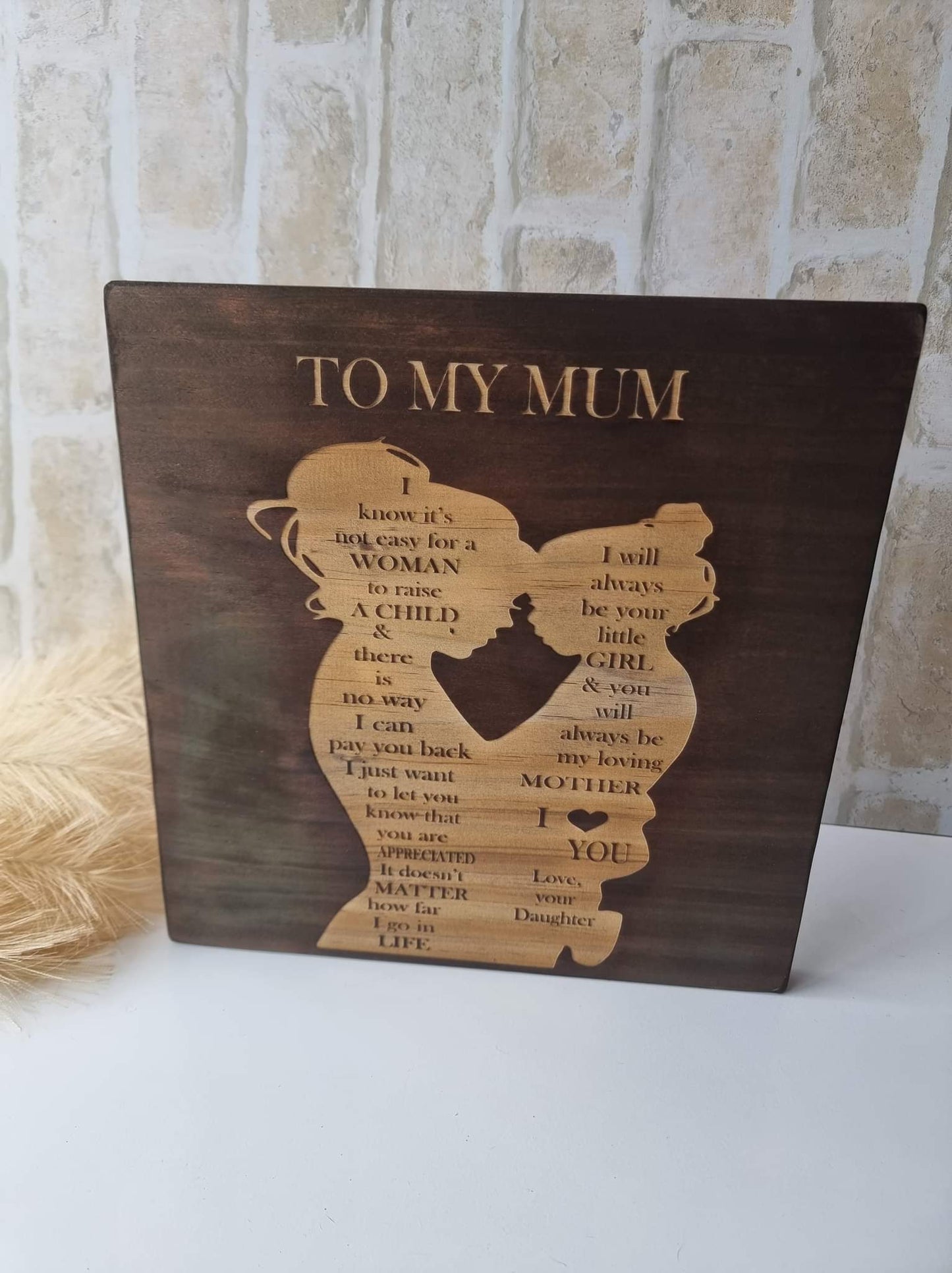 To My Mum Plaque