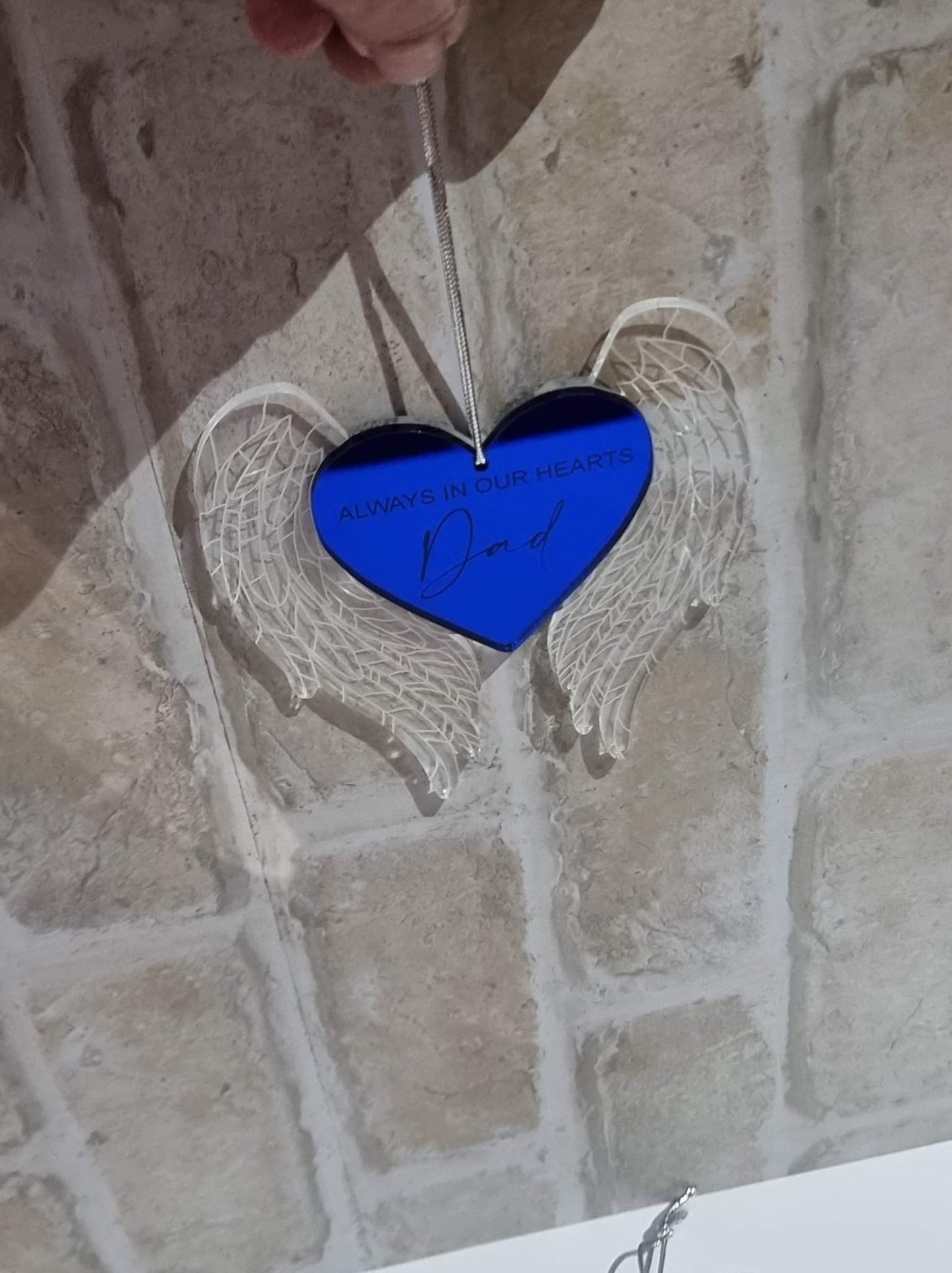 Heart and Angel Wings Ornament