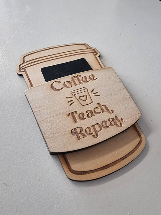 Teachers Appreciation Coffee Cup Gift Card Holder