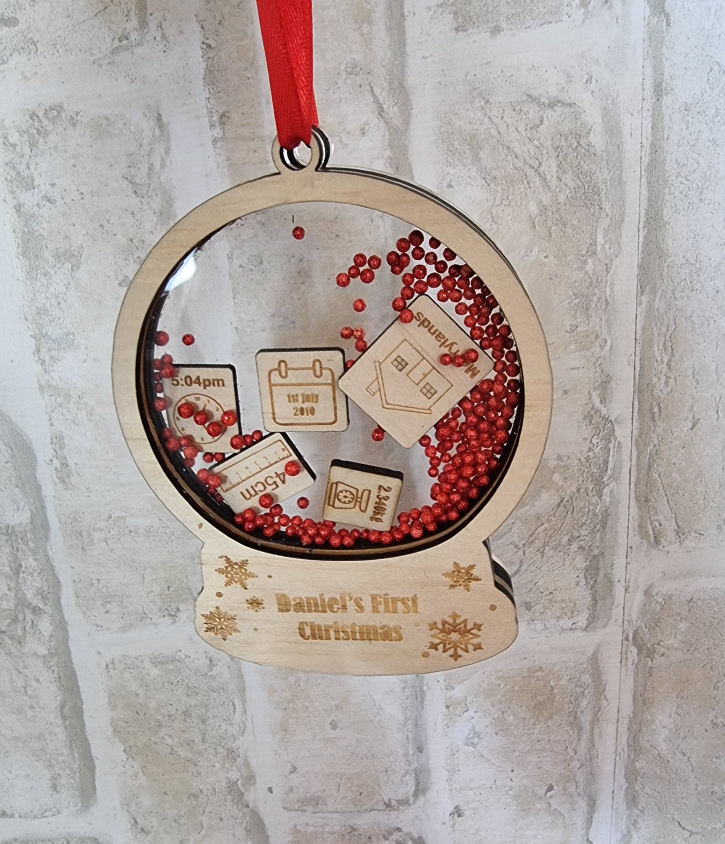 First Christmas Snow Globes
