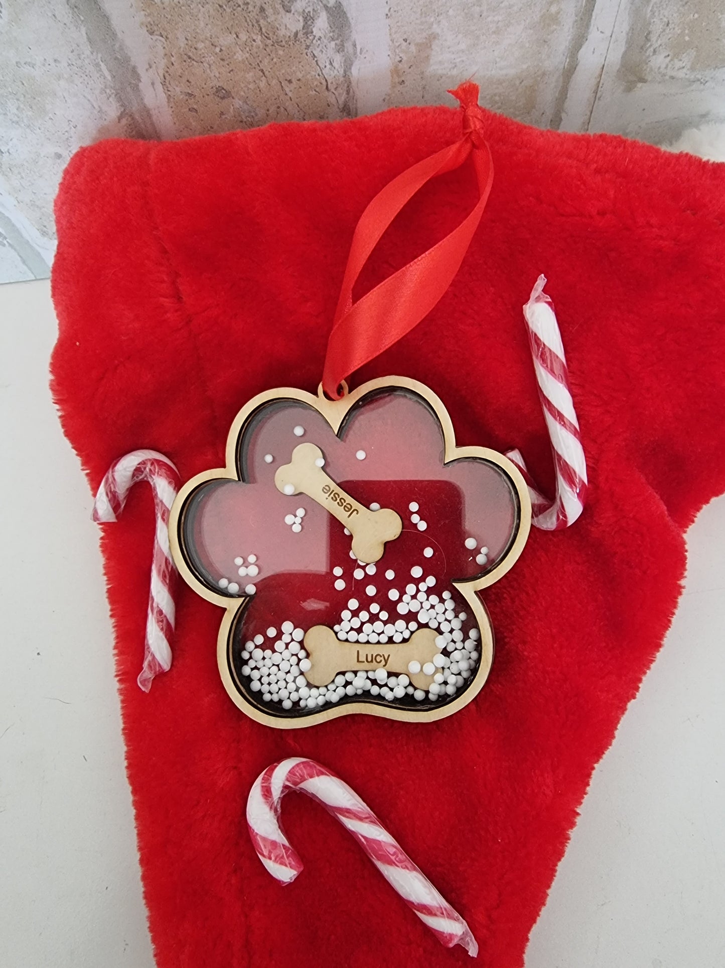 Paw Shape Christmas Snow Globe