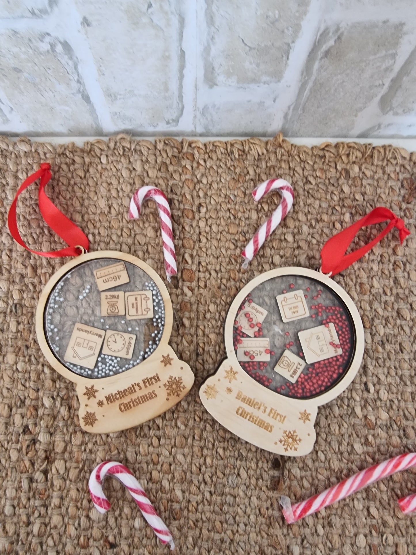 First Christmas Snow Globes