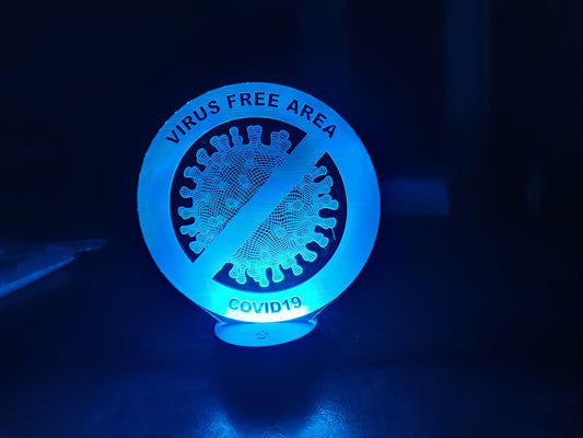 "Covid Free Zone" Light