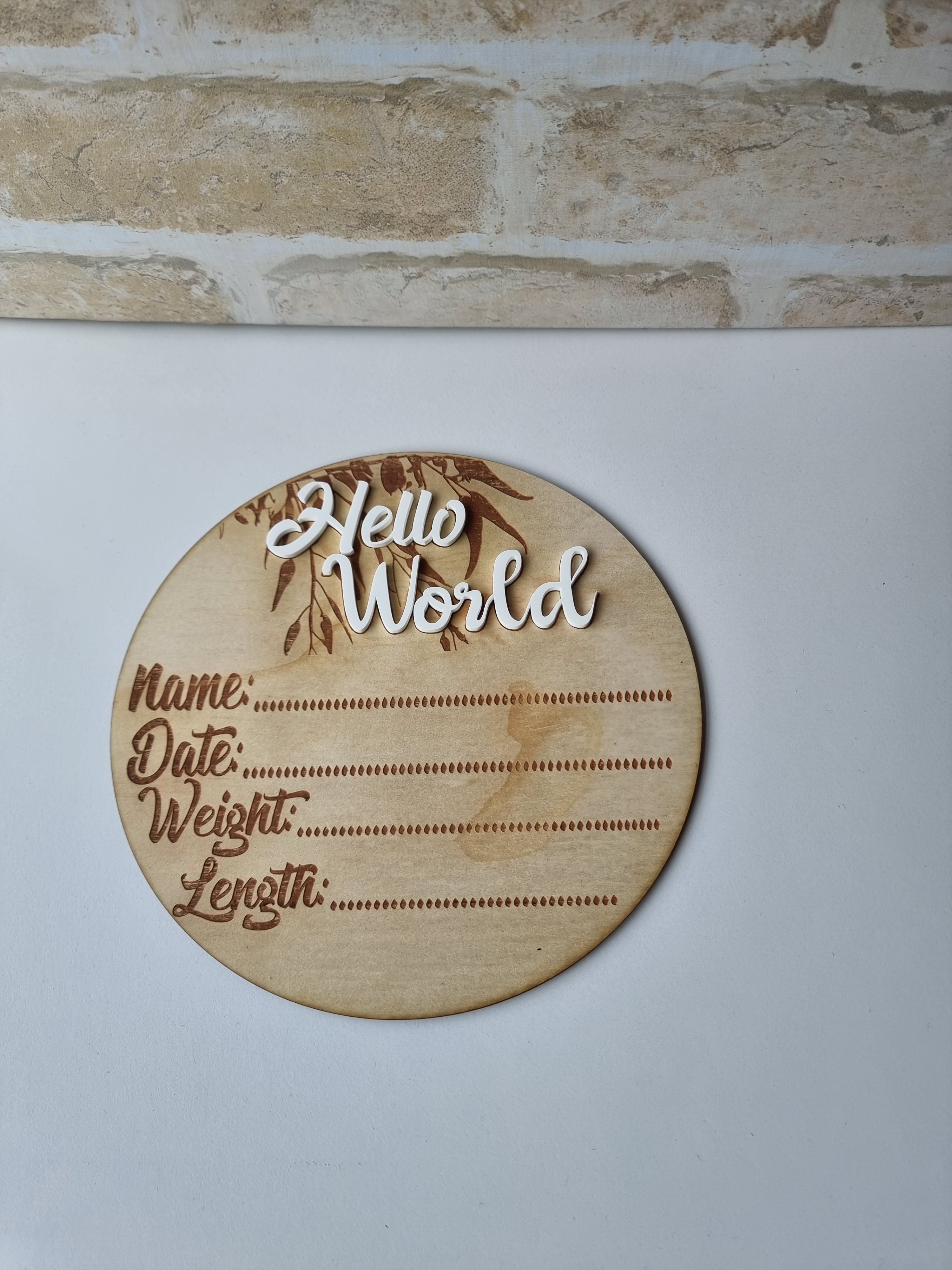 Hello World Disk, Sign. – Cutting Edge Laser Design
