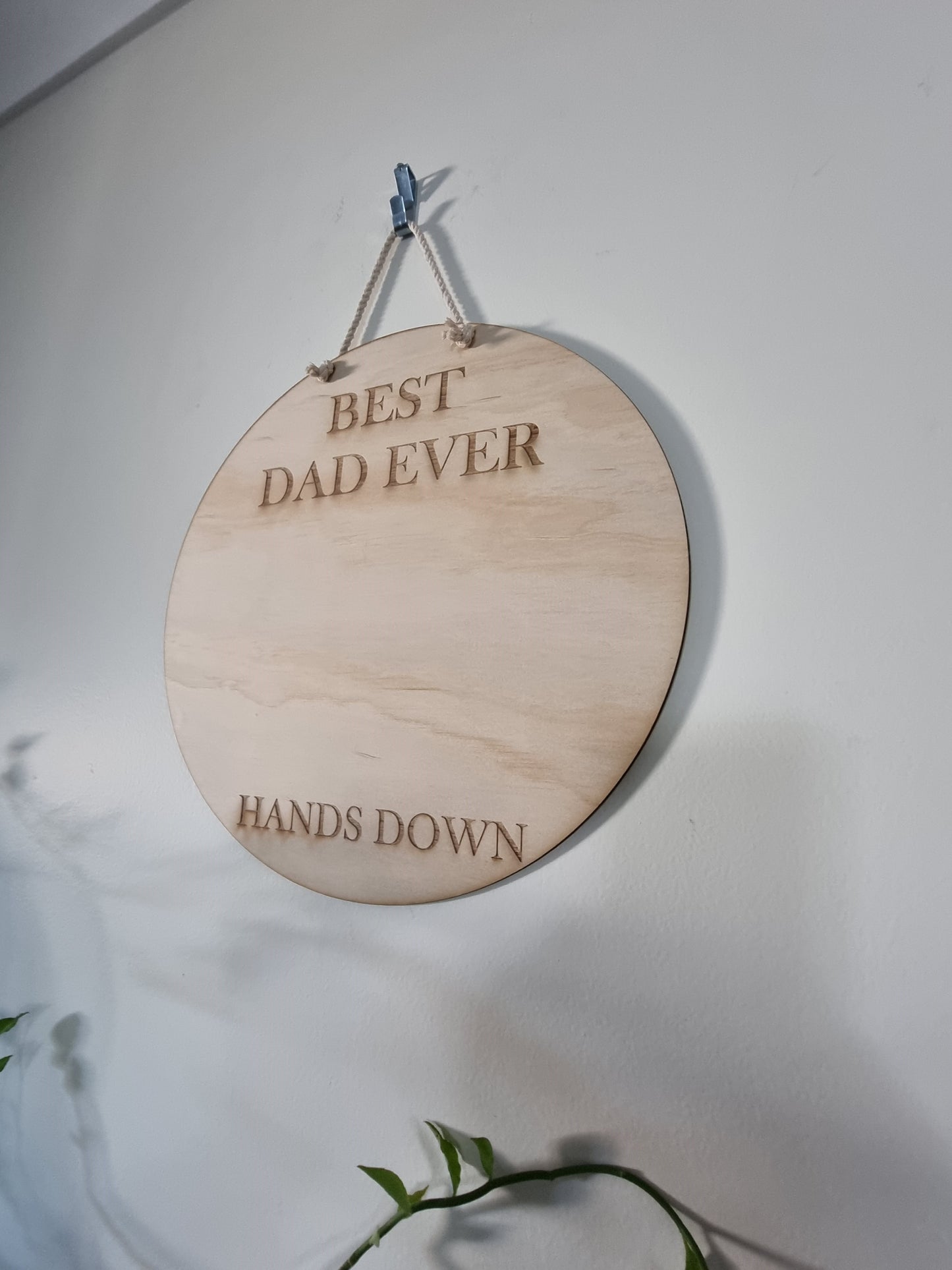 Best Dad Ever. Hand Print Sign