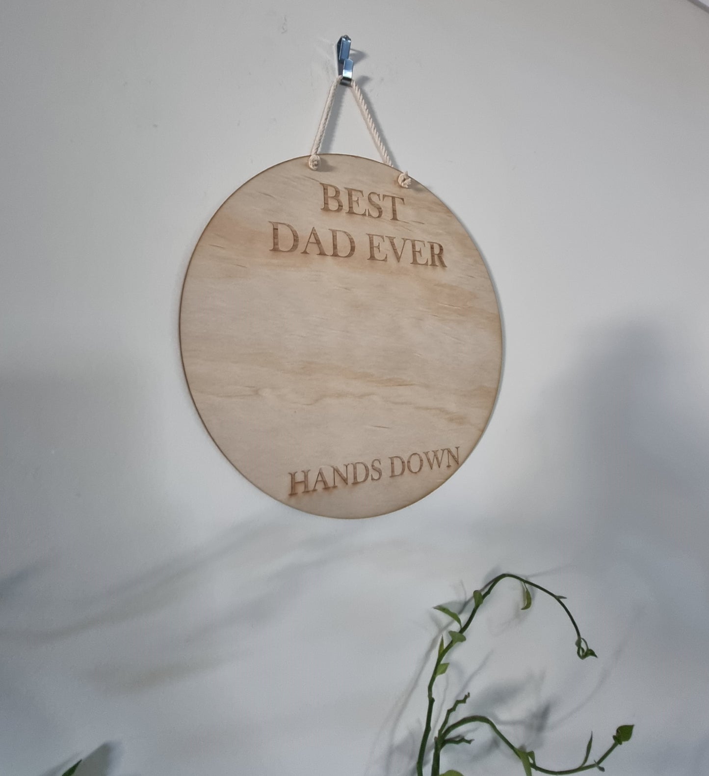 Best Dad Ever. Hand Print Sign