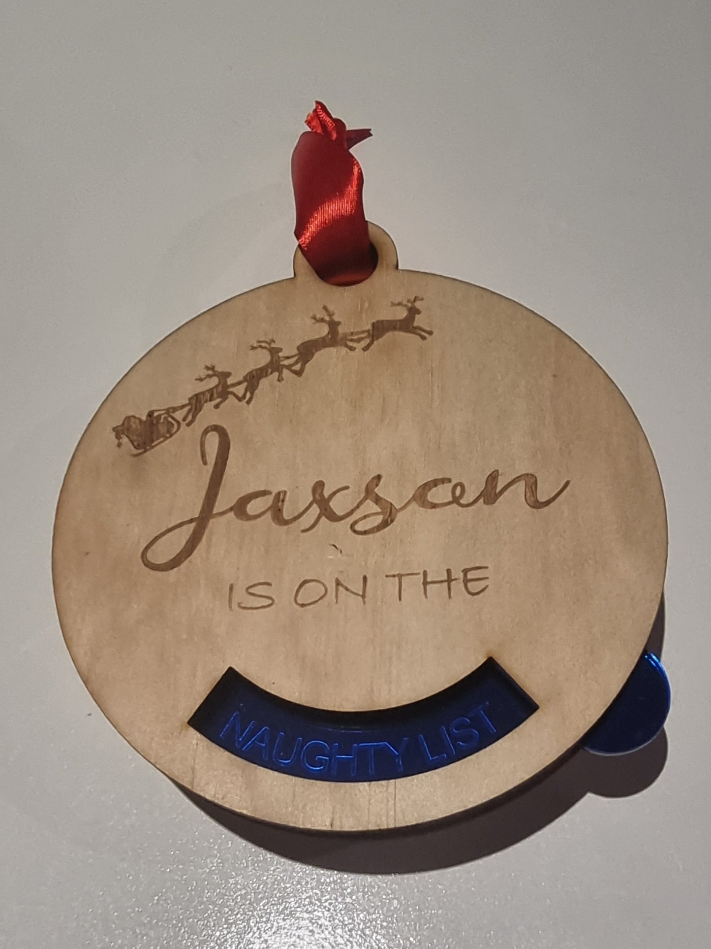 Adjustable Christmas Bauble (Naughty or Nice)