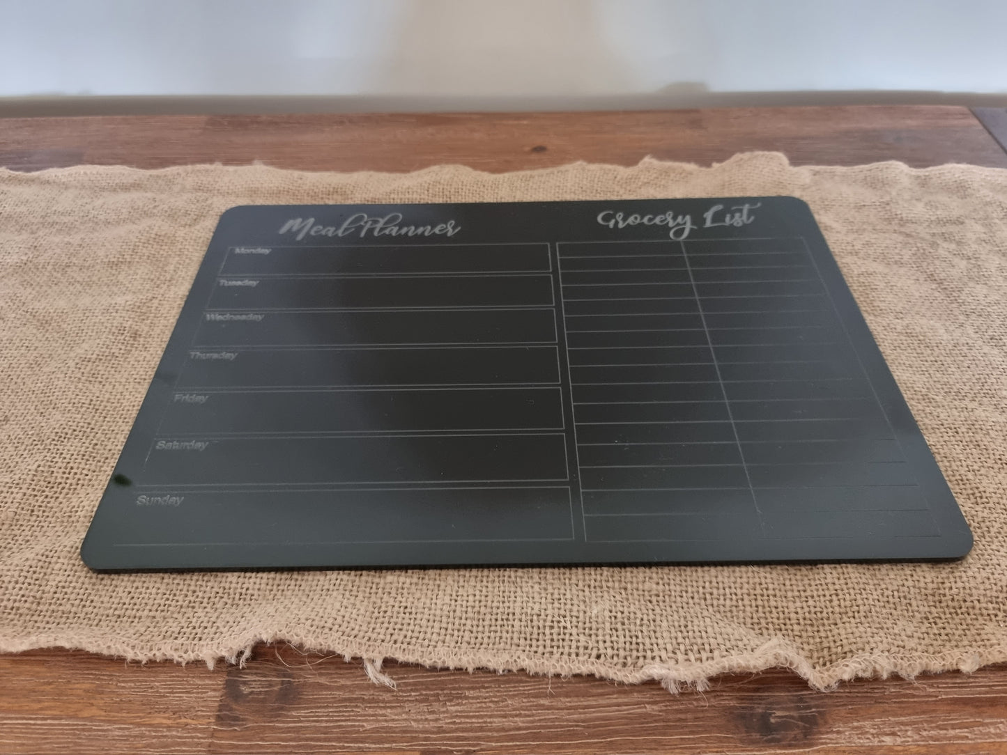 Acrylic Menu Planner
