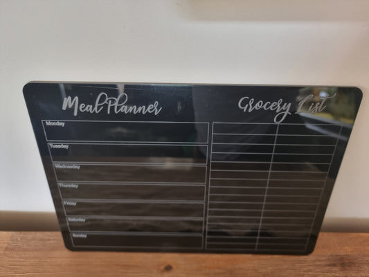 Acrylic Menu Planner