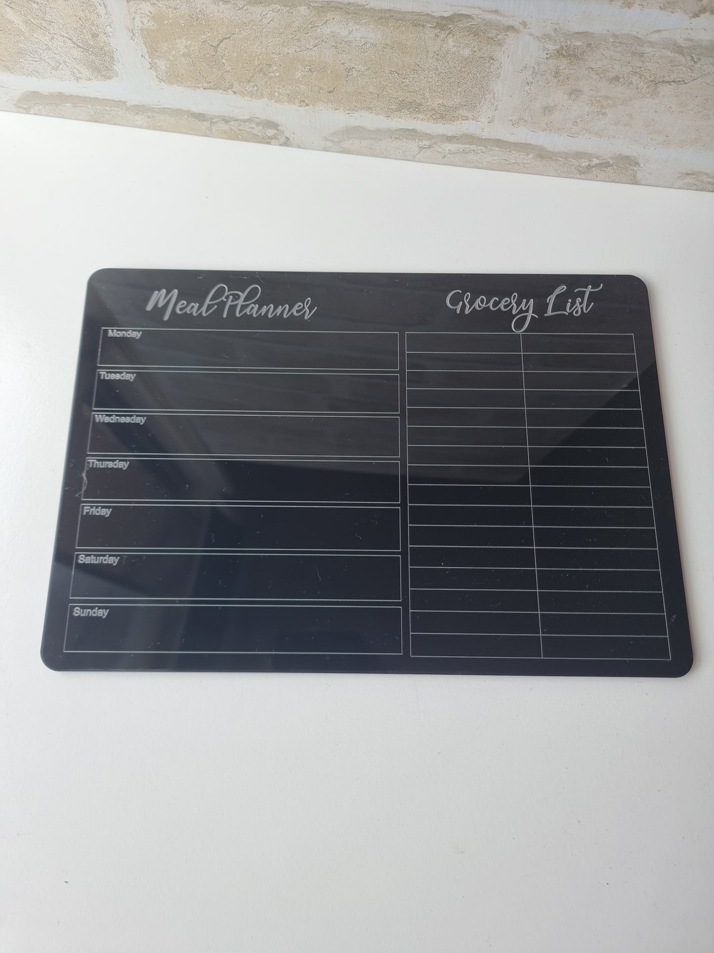 Acrylic Menu Planner