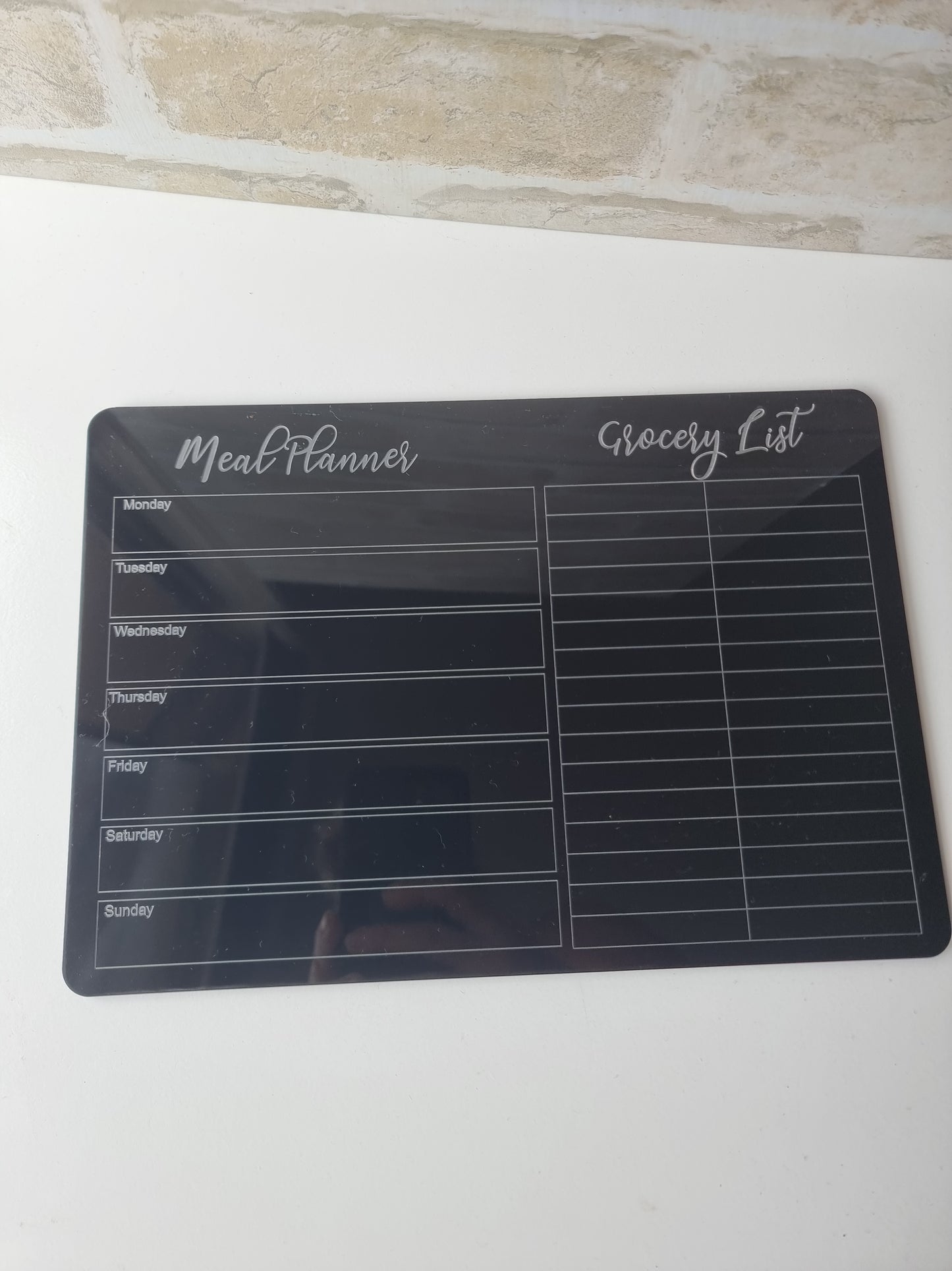 Acrylic Menu Planner