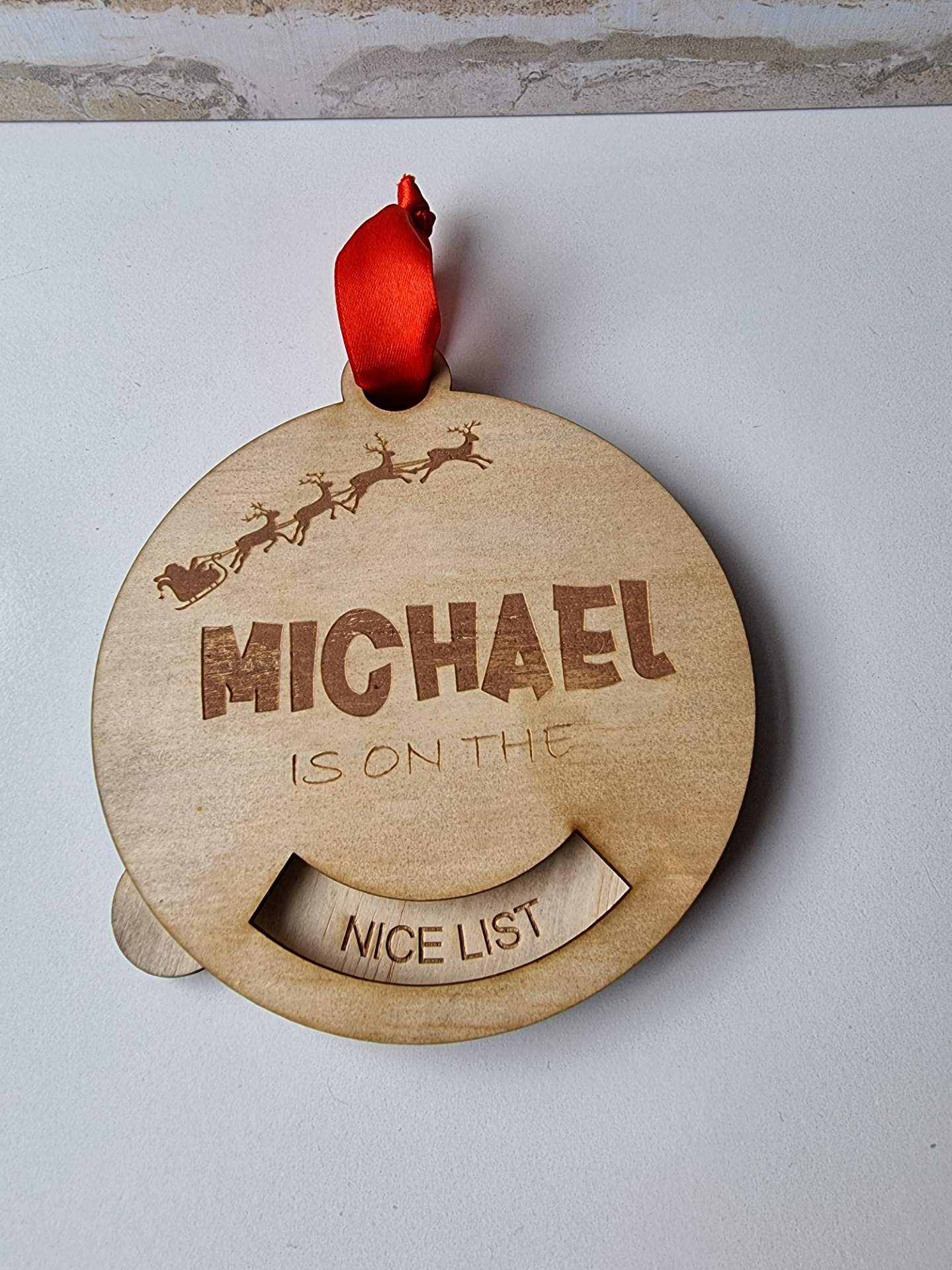 Adjustable Christmas Bauble (Naughty or Nice)
