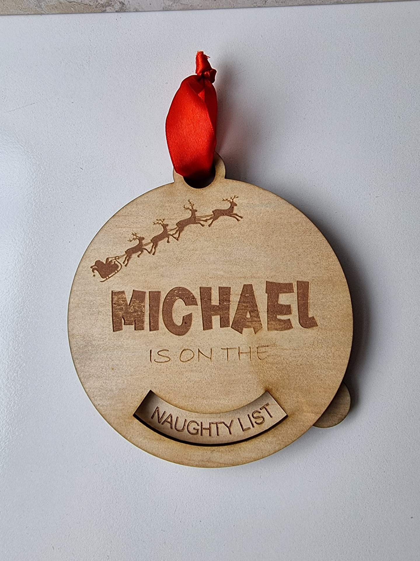 Adjustable Christmas Bauble (Naughty or Nice)