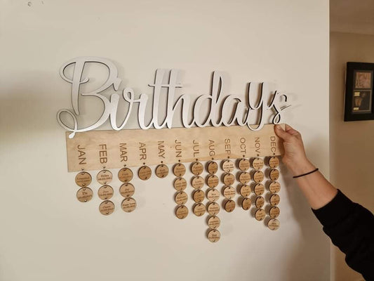Birthday Calendar Wall Sign
