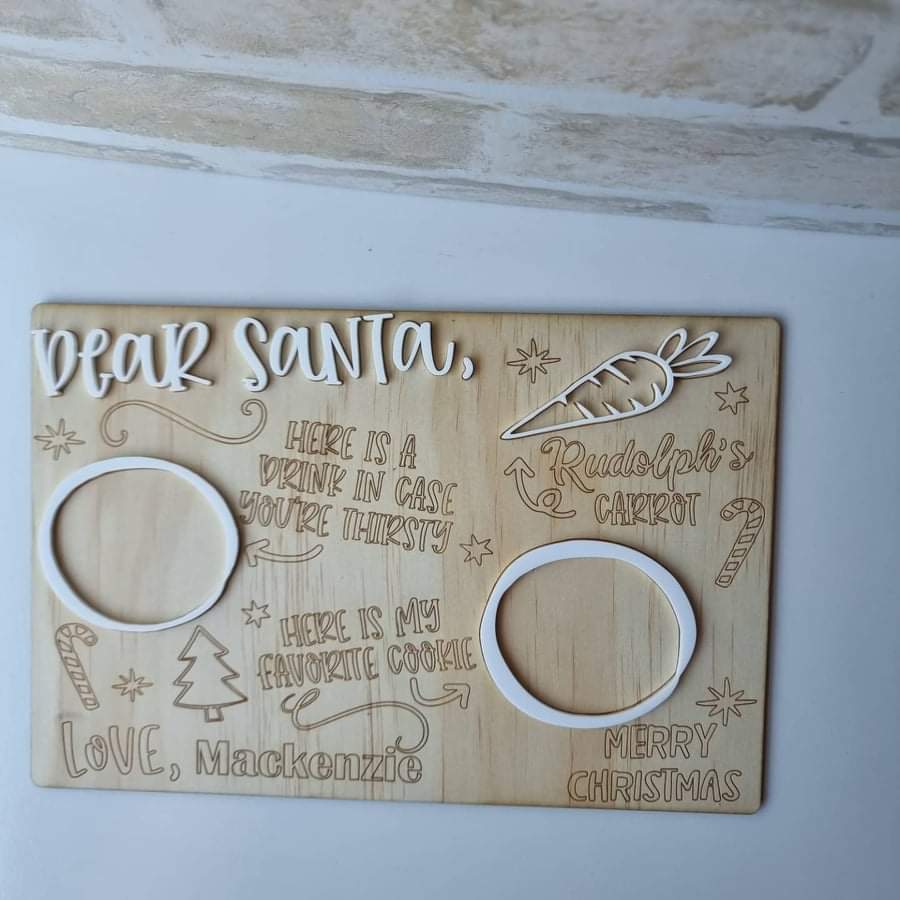 Santa's Christmas cookies and milk tray