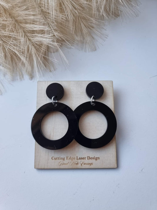 Earring "Black hoop."