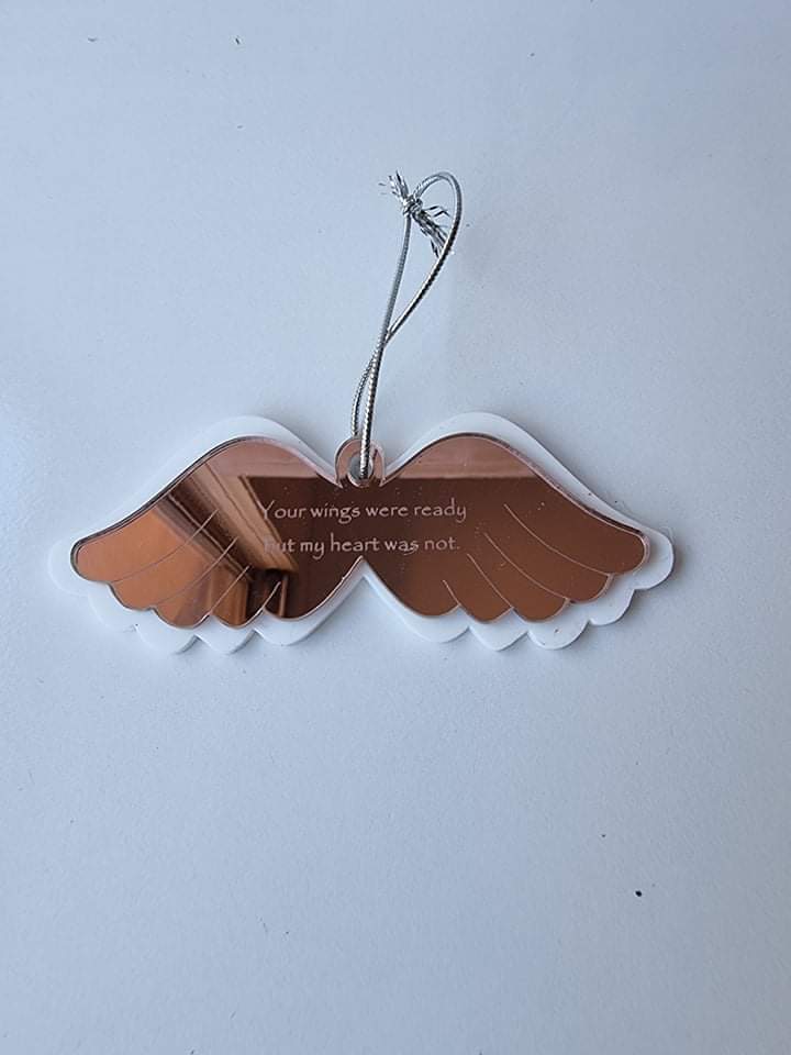 Angel Wings Christmas Bauble