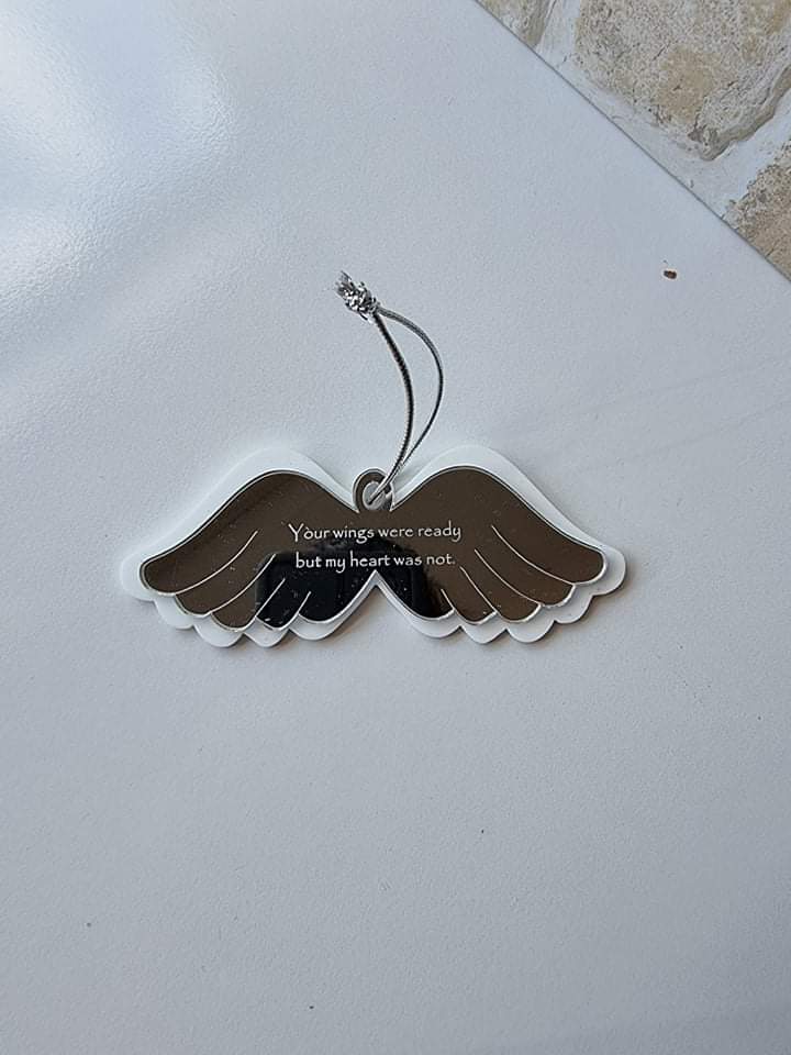 Angel Wings Christmas Bauble