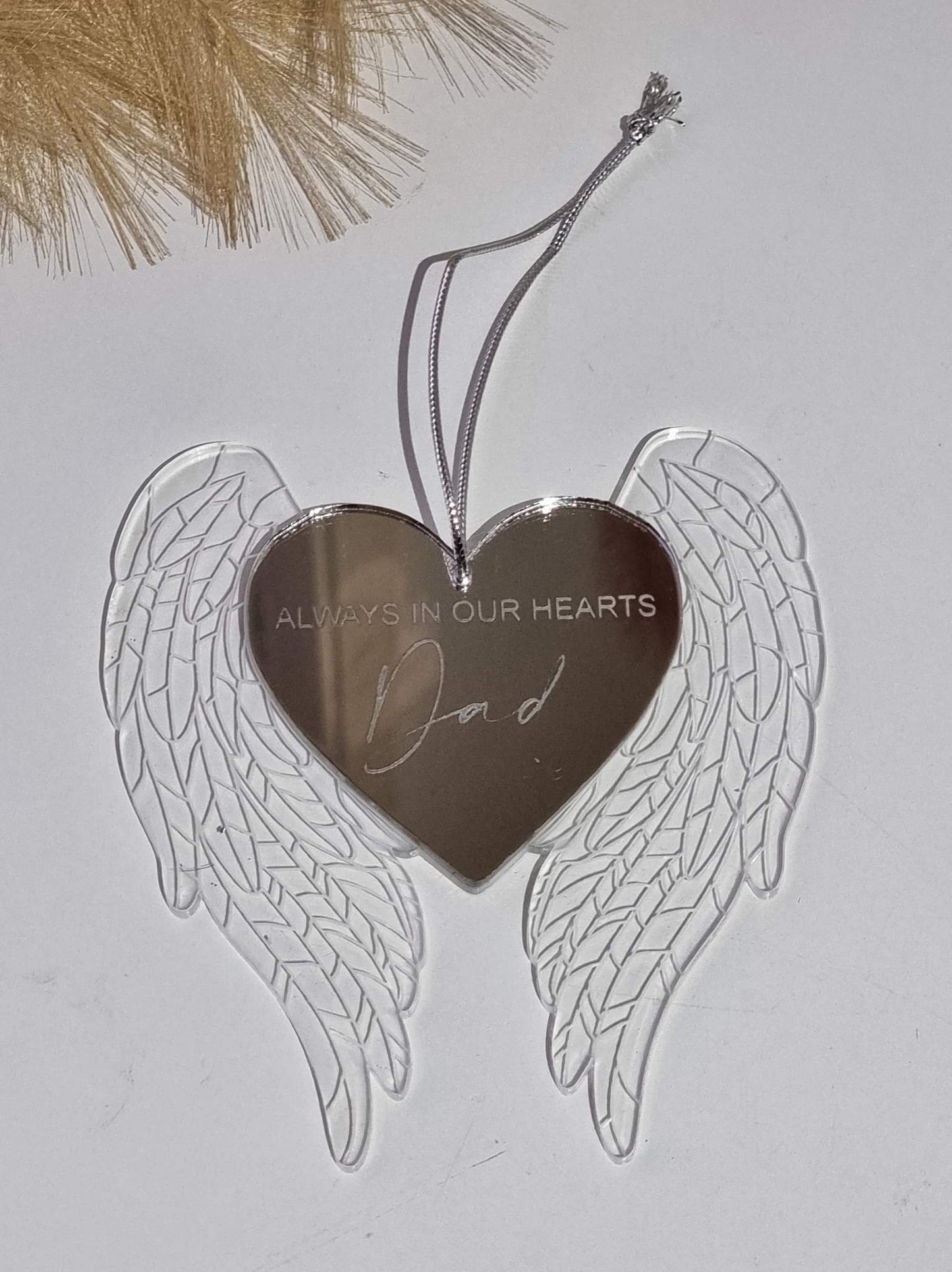 Heart and Angel Wings Ornament