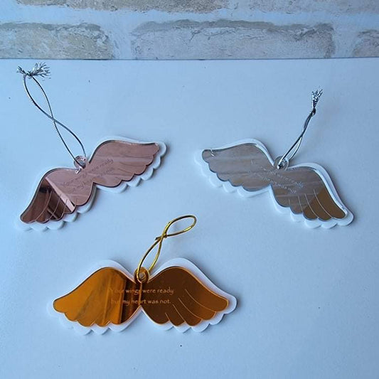 Angel Wings Christmas Bauble